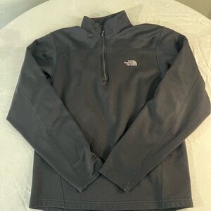 The North Face Mens Small Black 1/4 Zip Pullover Jacket Fleece Lightweight